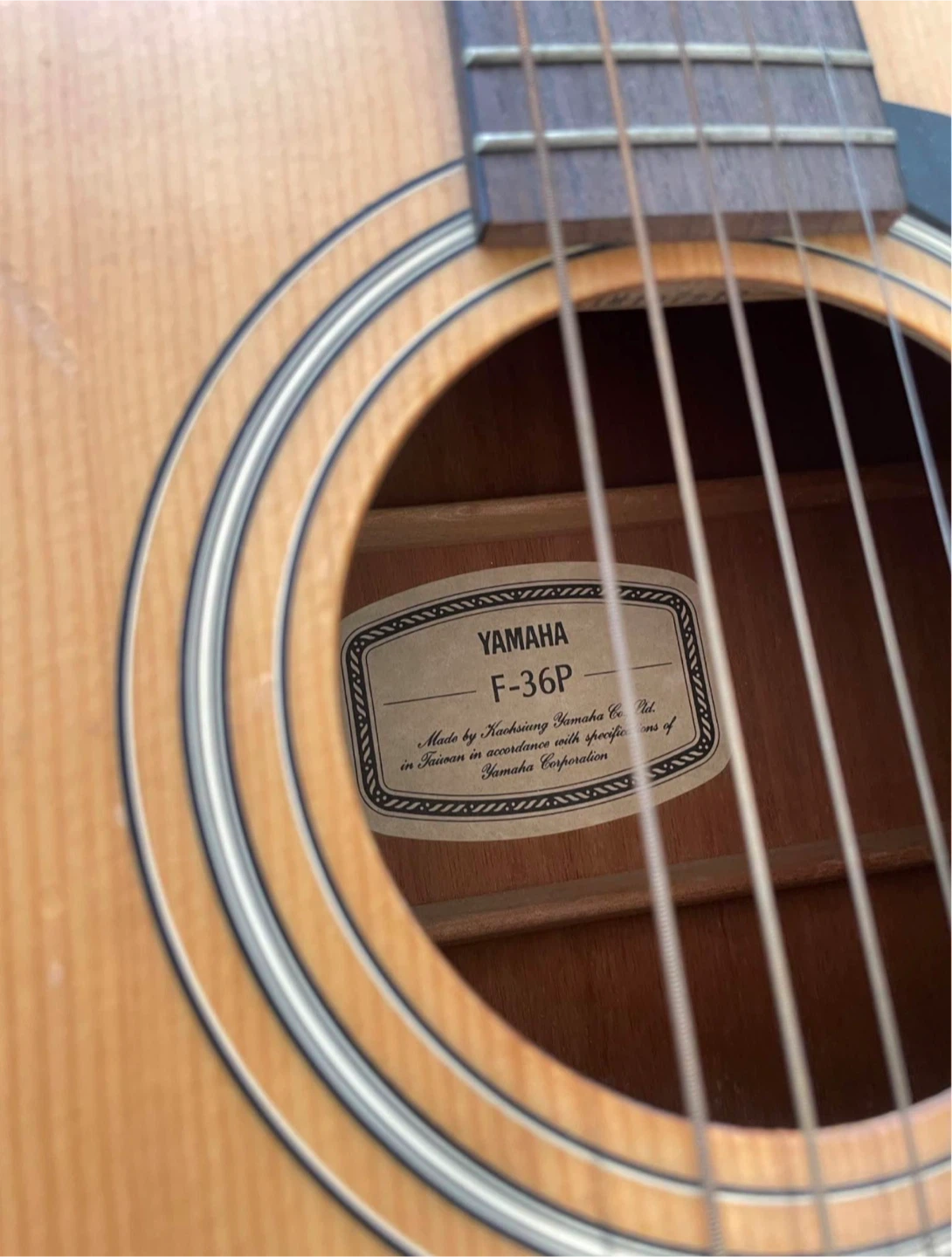 Yamaha F-36P Acoustic Guitar - photo 5