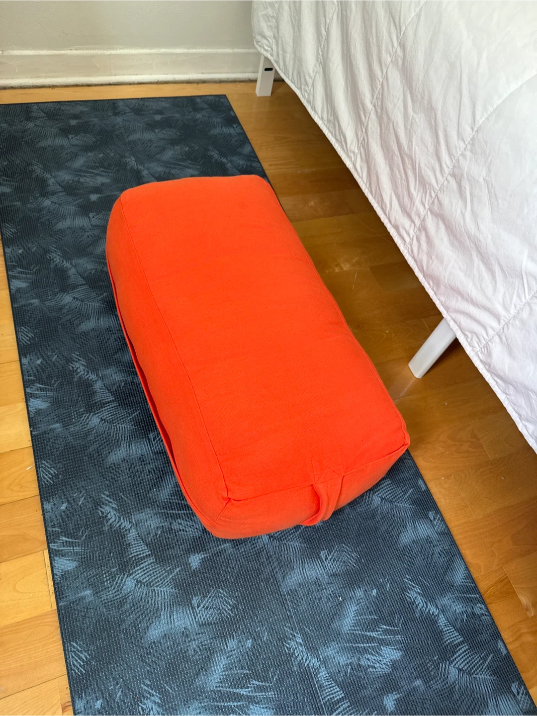 Bright Orange Rectangular Yoga Bolster