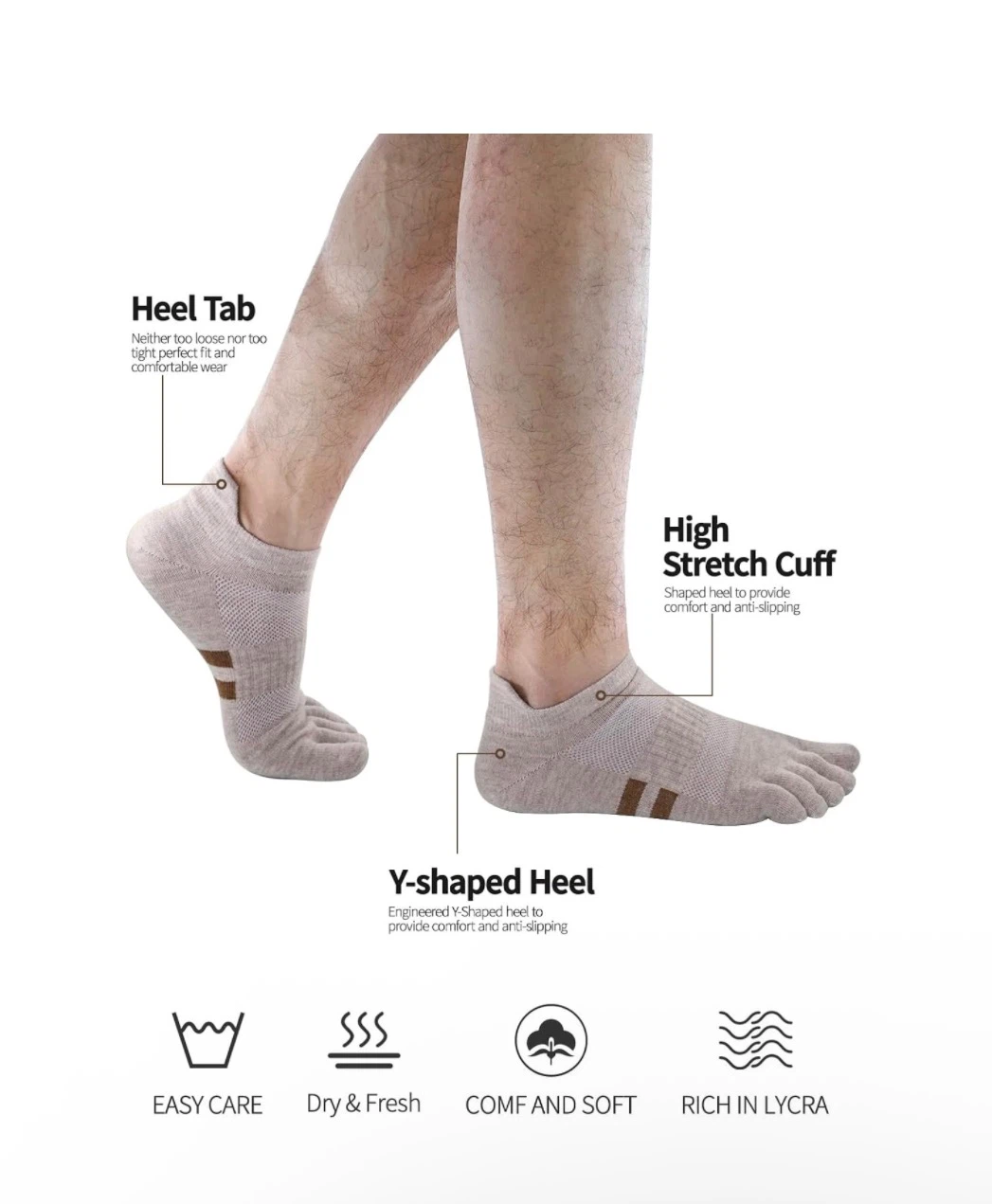 Brand new 3 Pairs of Size M SonicWheat Merino Wool Toe Socks - photo 3