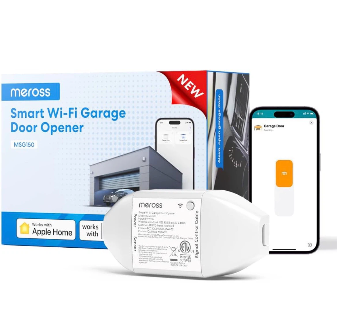 Meross Smart Wi-Fi Garage Door Opener MSG150