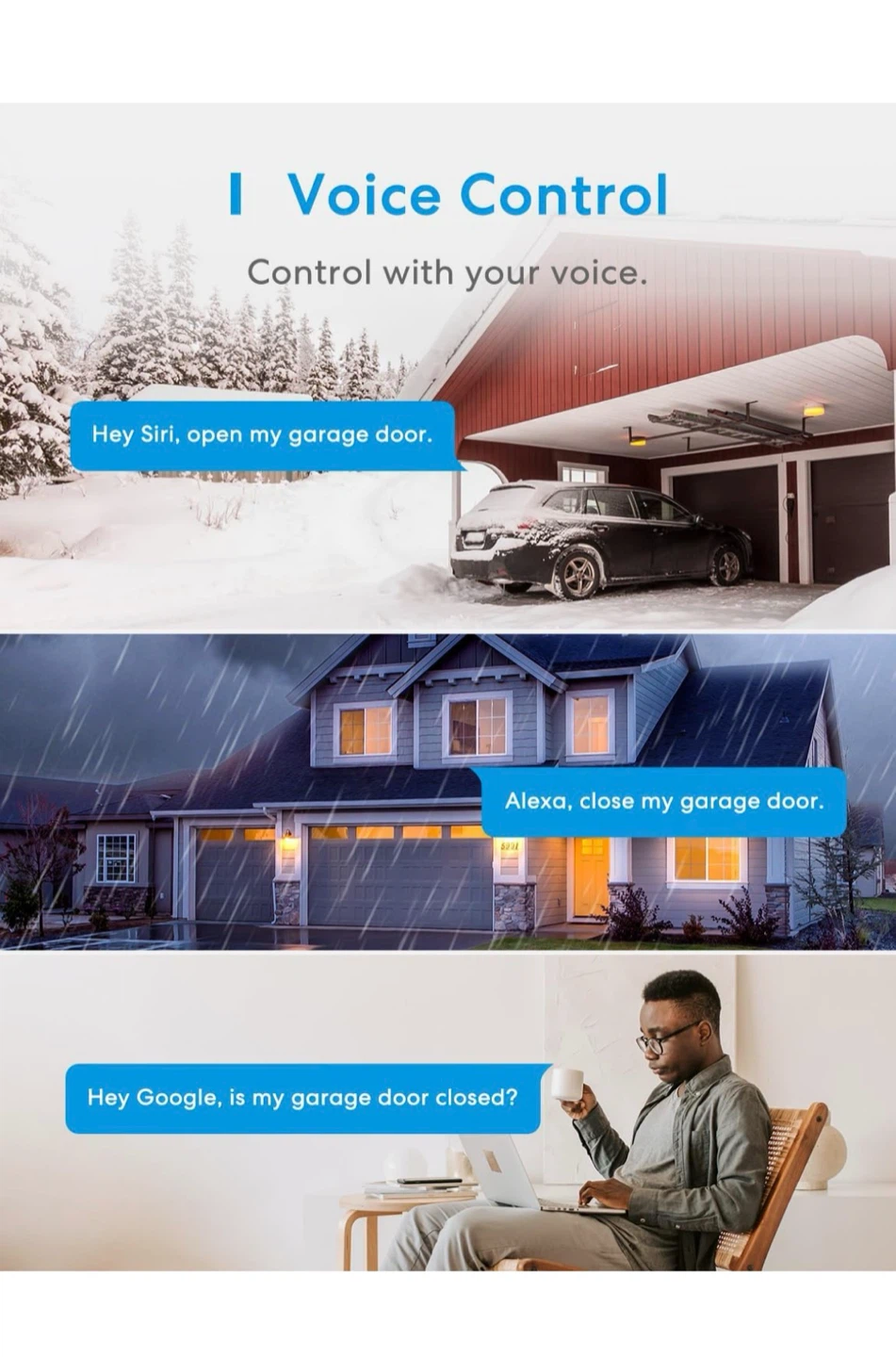 Meross Smart Wi-Fi Garage Door Opener MSG150 - photo 3