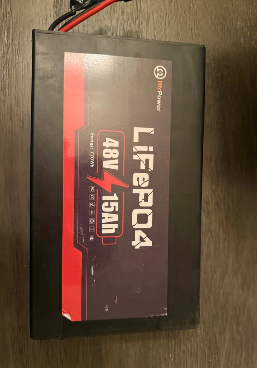 scooter battery BtrPower LiFePO4 48V 15Ah Battery