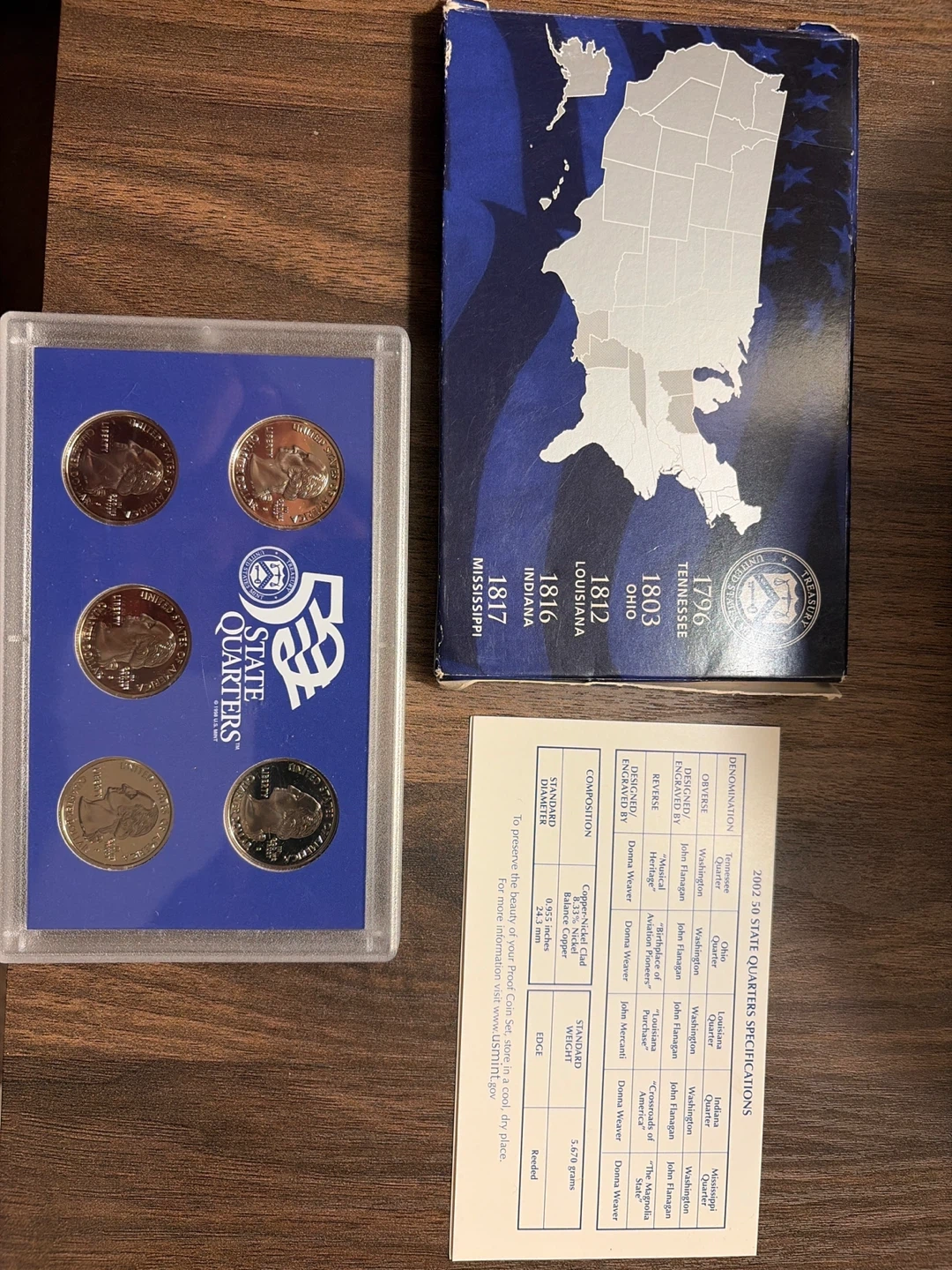 2002 United States Mint 50 State Quarters Proof Set - photo 2