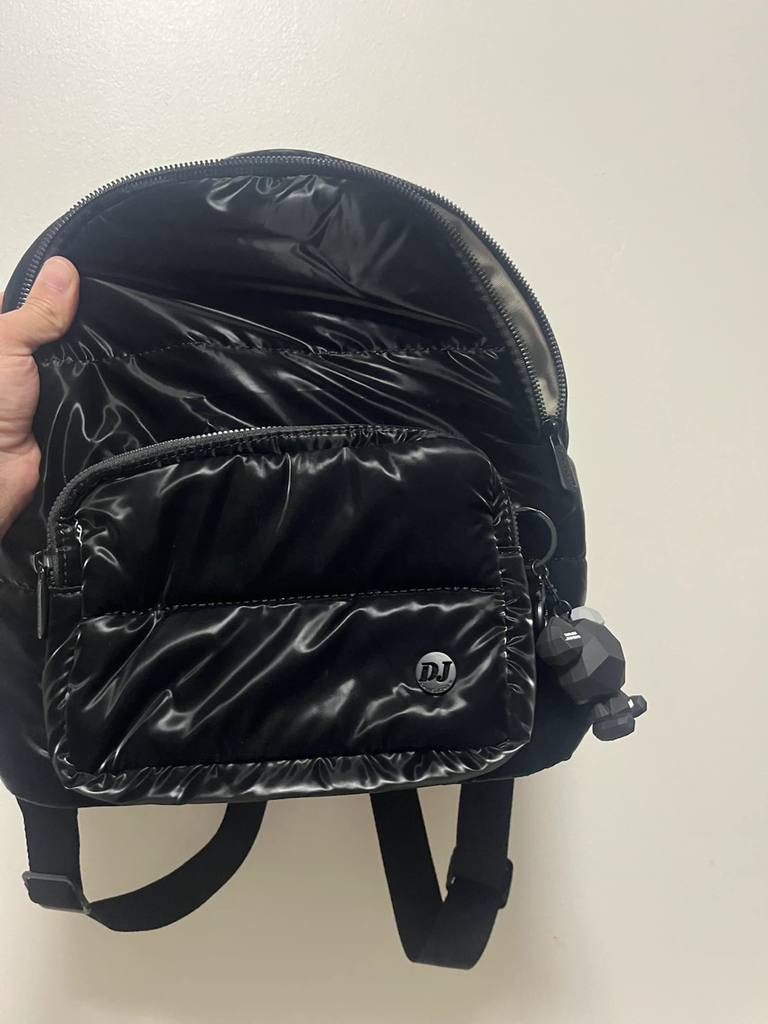 Designer Bag David Jones Black Quilted Backpack - photo 4