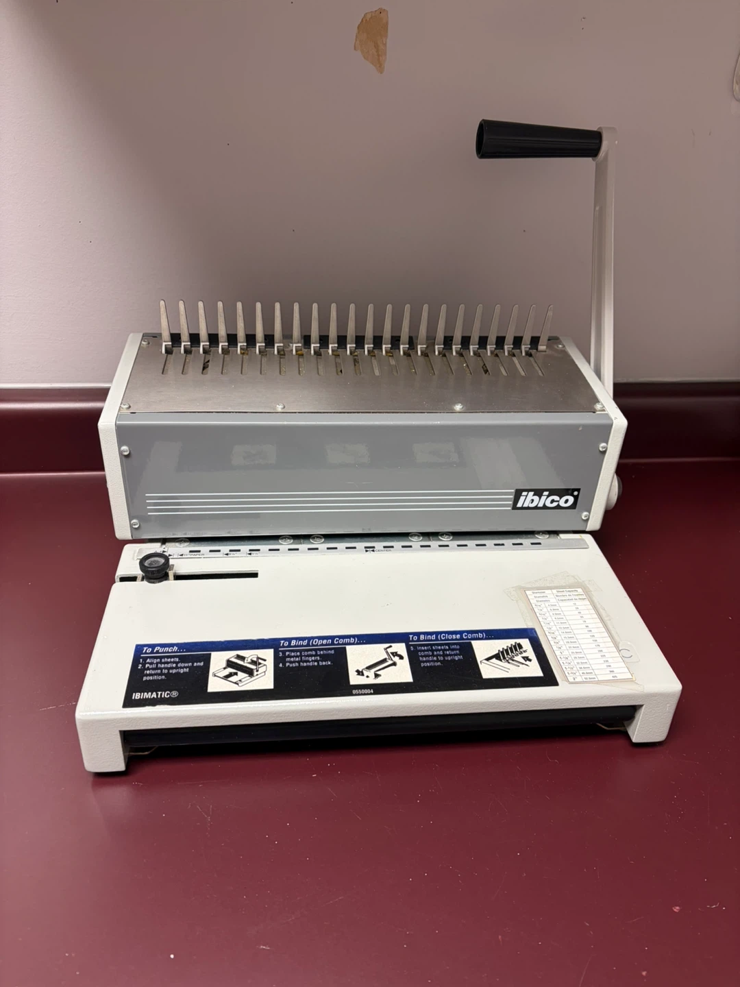 Ibico Ibimatic Comb Binding Machine