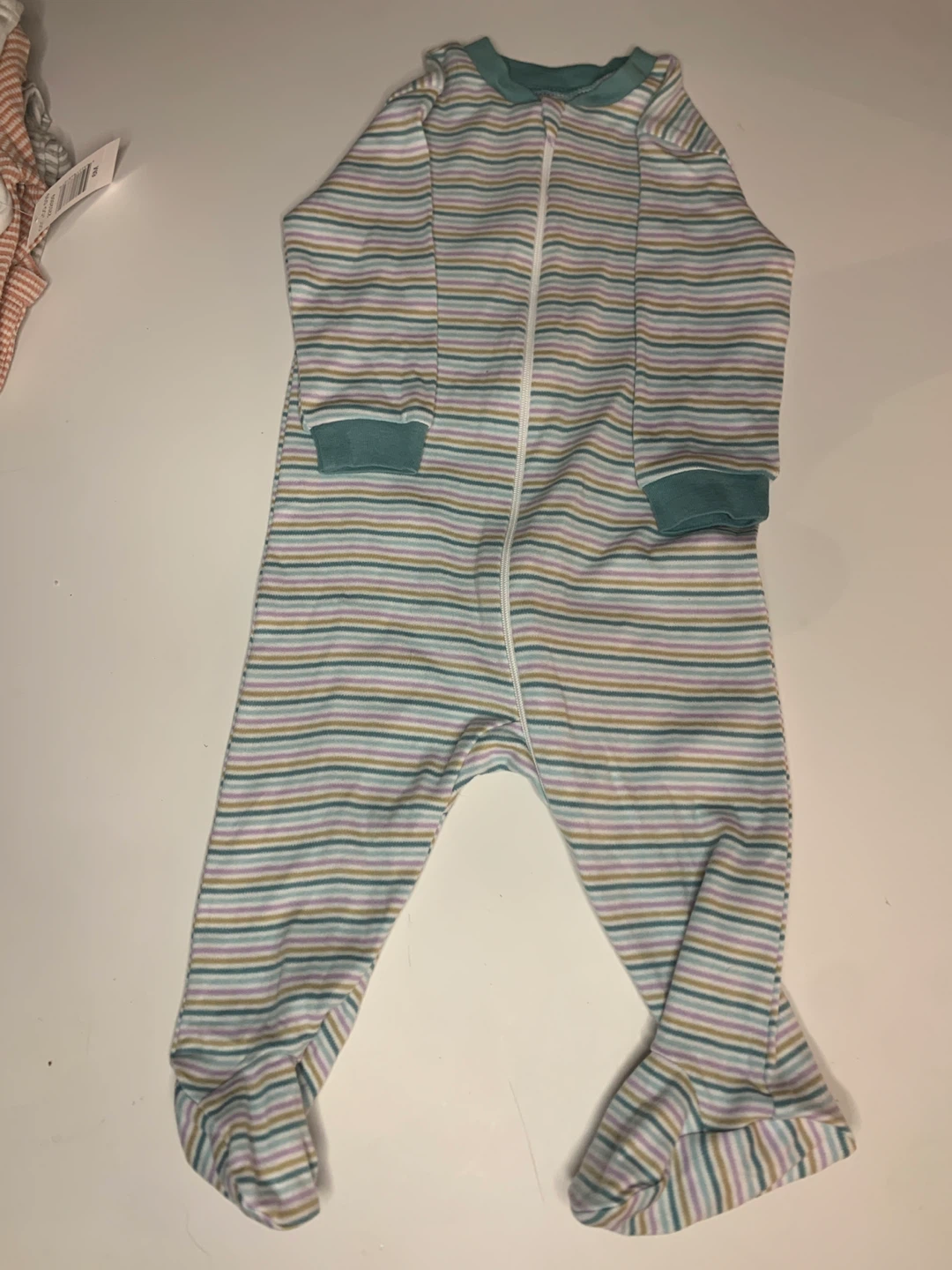 4/$10 New George Baby Striped Sleepsuit 6-12M 100% cotton