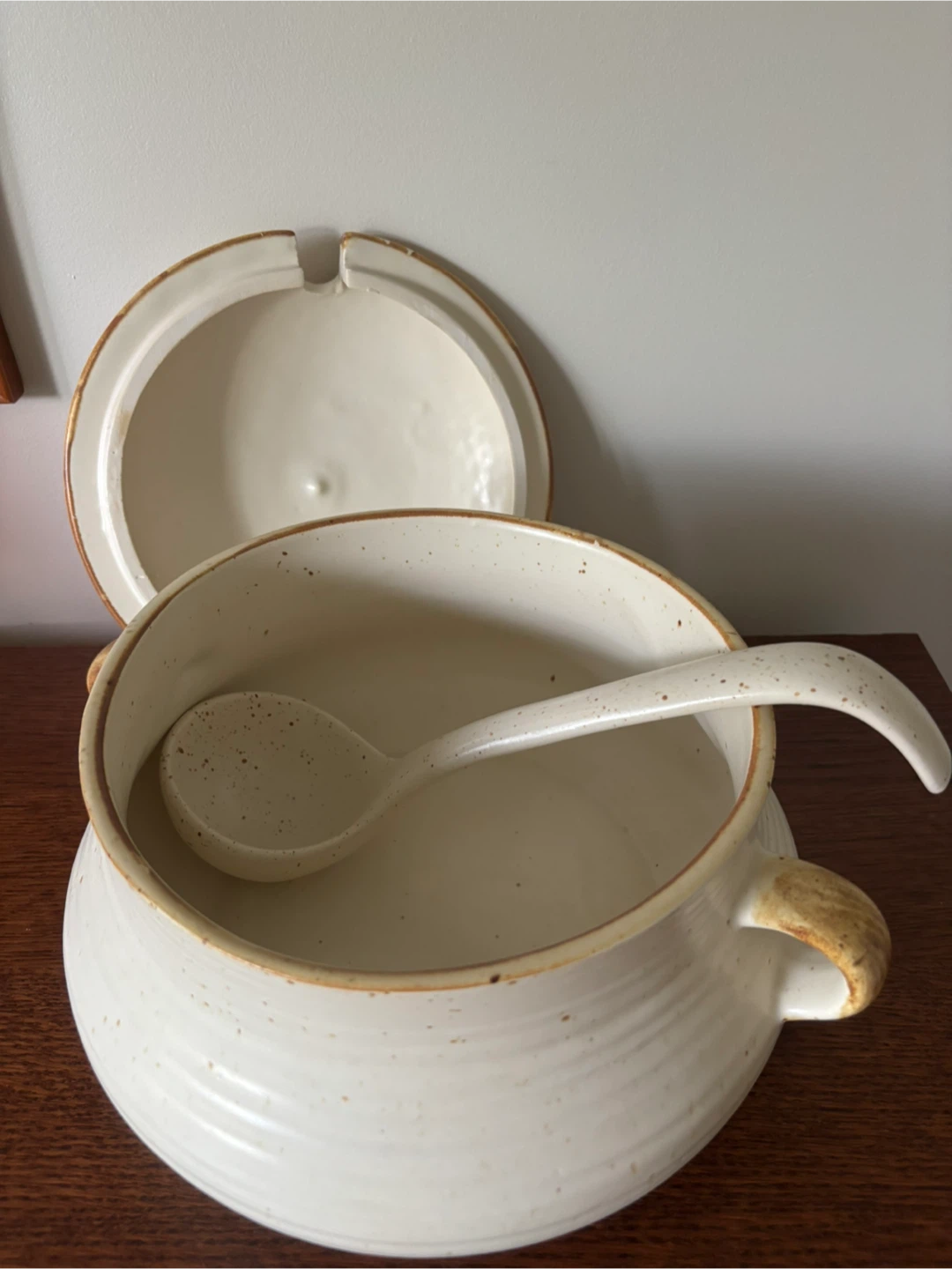 Vintage Laurentian Pottery Soup Tureen with Ladle - photo 3