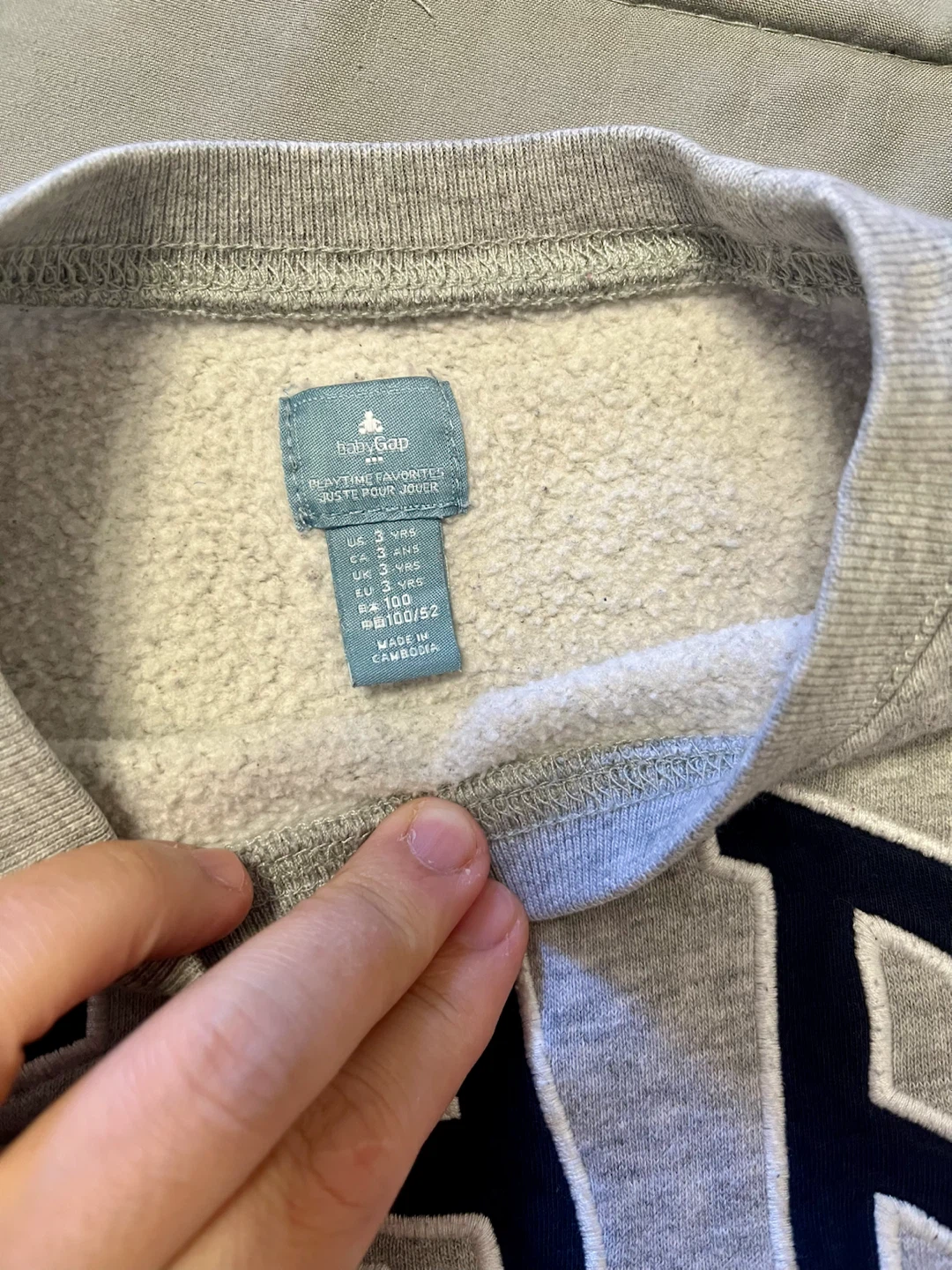 BabyGap Grey Logo Crewneck Sweatshirt - photo 2