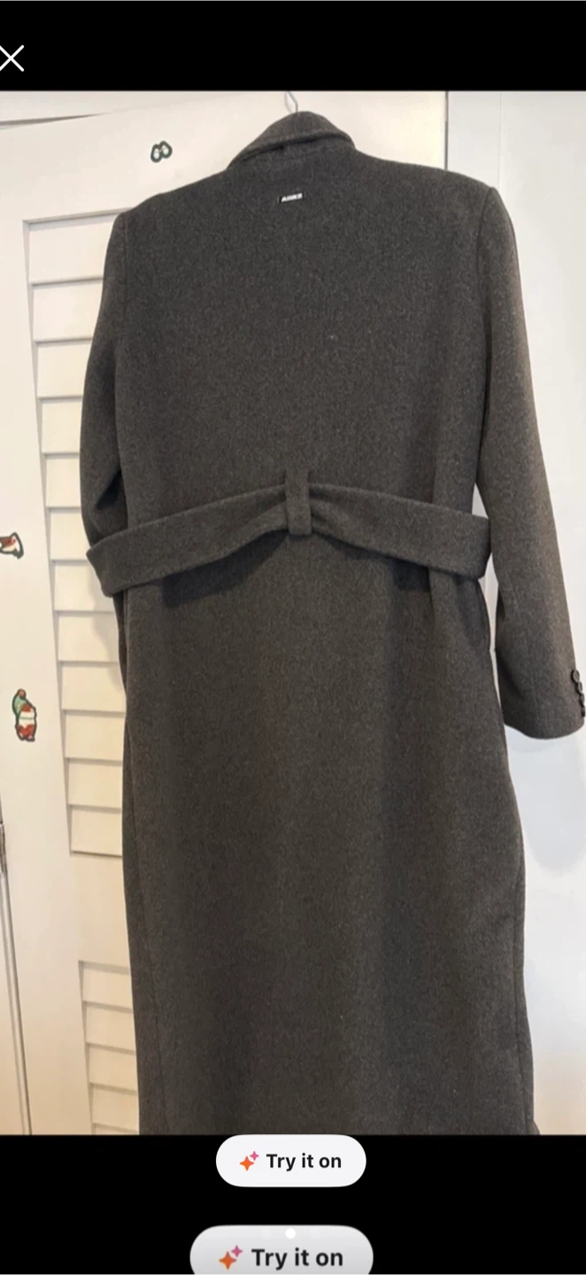 Aiirz Grey Wool-Blend Long Coat - photo 2