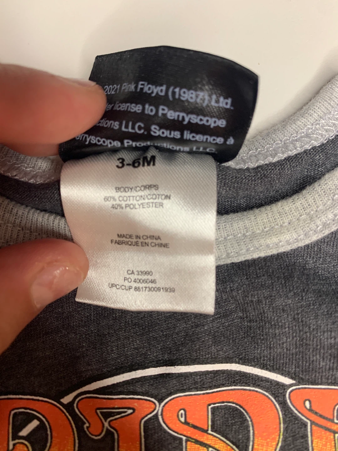 4/$10 Pink Floyd Baby Bodysuit 3-6M - photo 2