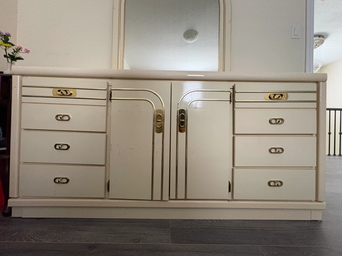 Cream Dresser with Mirror - photo 2