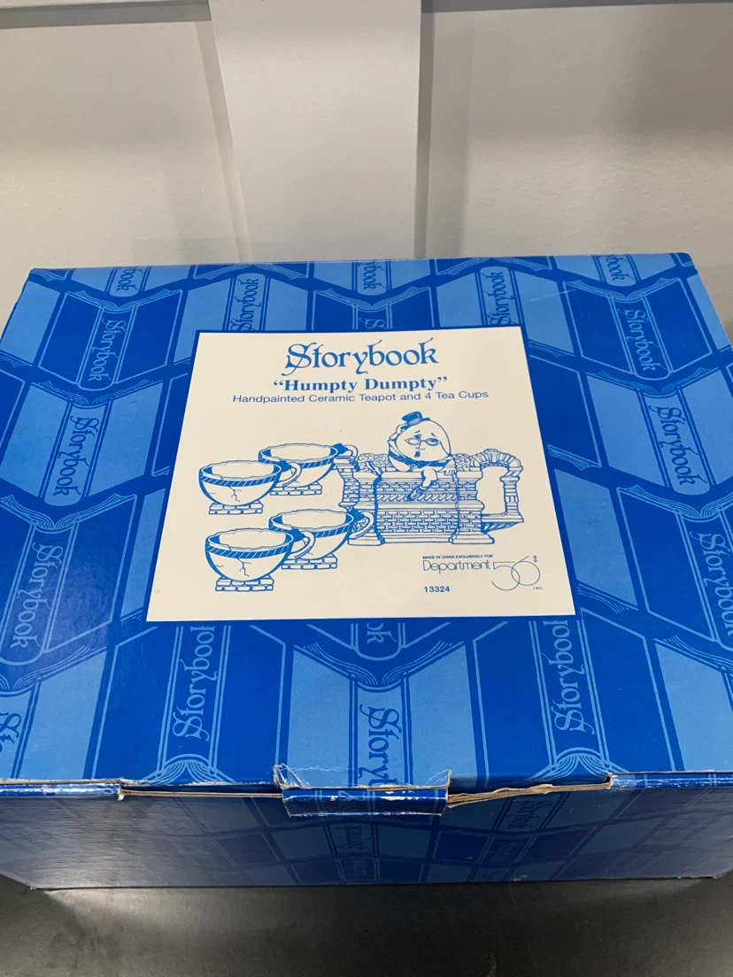 Department 56 Storybook Humpty Dumpty Teapot Set