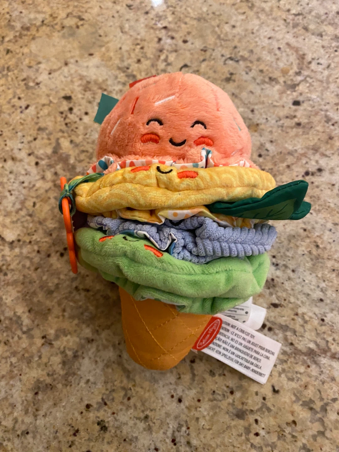 4/$10 Melissa & Doug Plush Ice Cream Baby Toy Vibrates