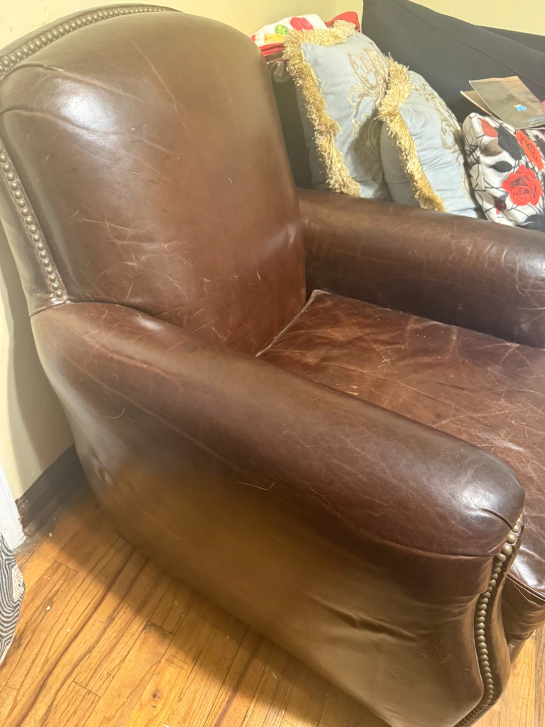 Vintage Brown Leather Club Chair