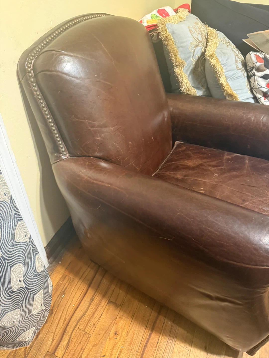 Vintage Brown Leather Club Chair - photo 4