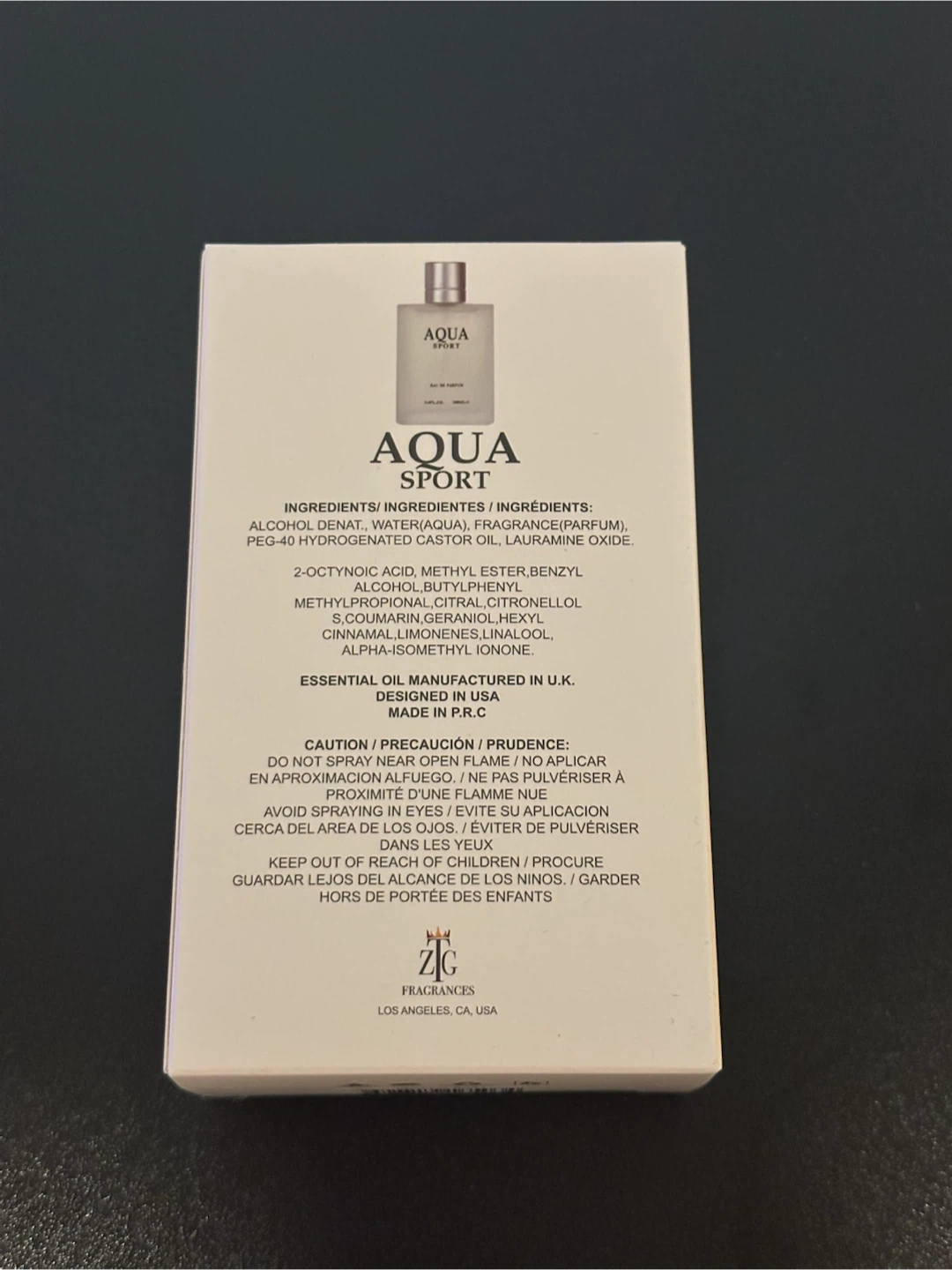Aqua Sport Pour Homme EDP 100ml – Brand New - photo 2