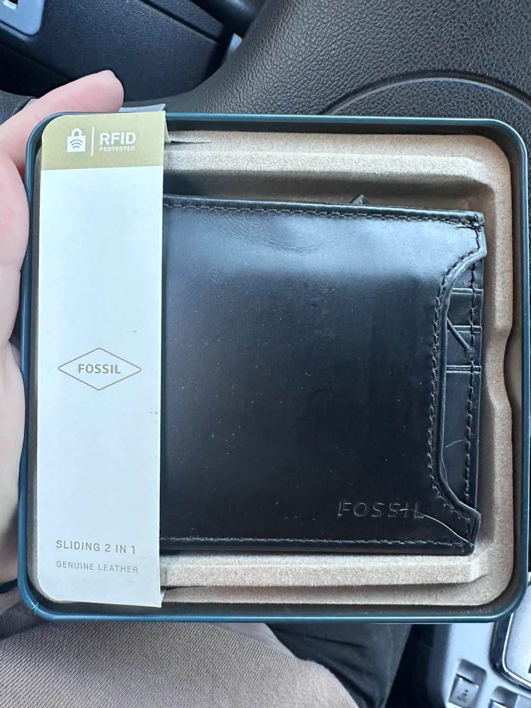 Fossil Derrick Leather RFID Sliding 2-in-1 Wallet