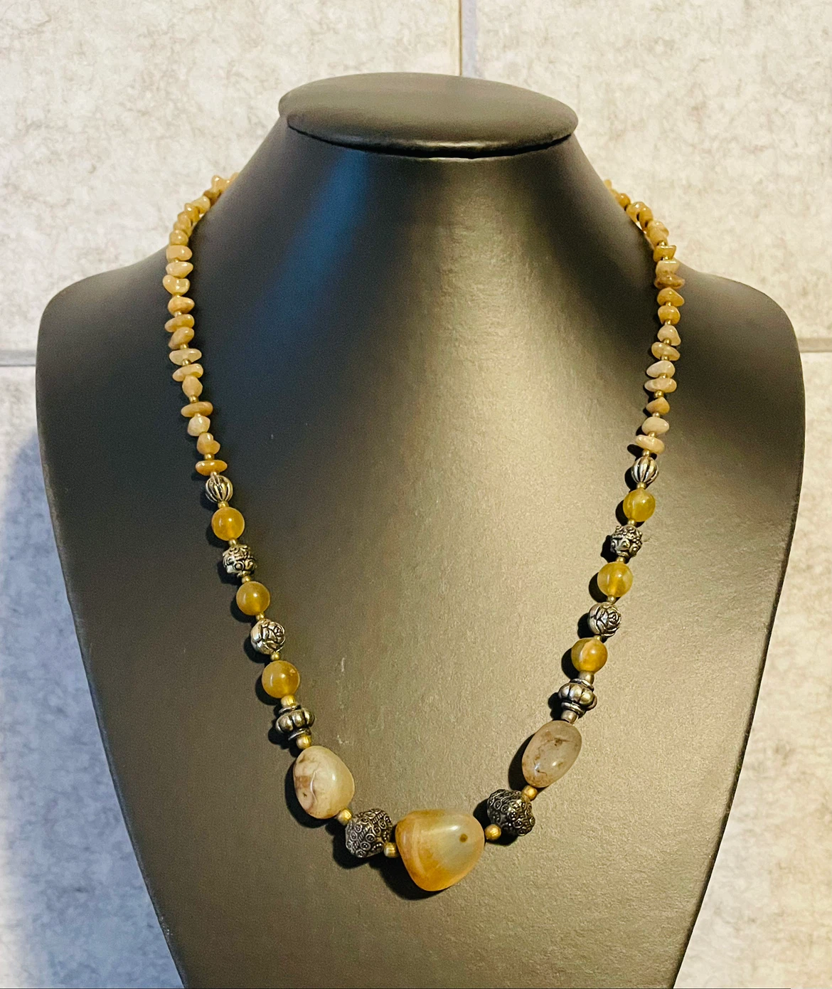 Vintage Stone Bead Necklace