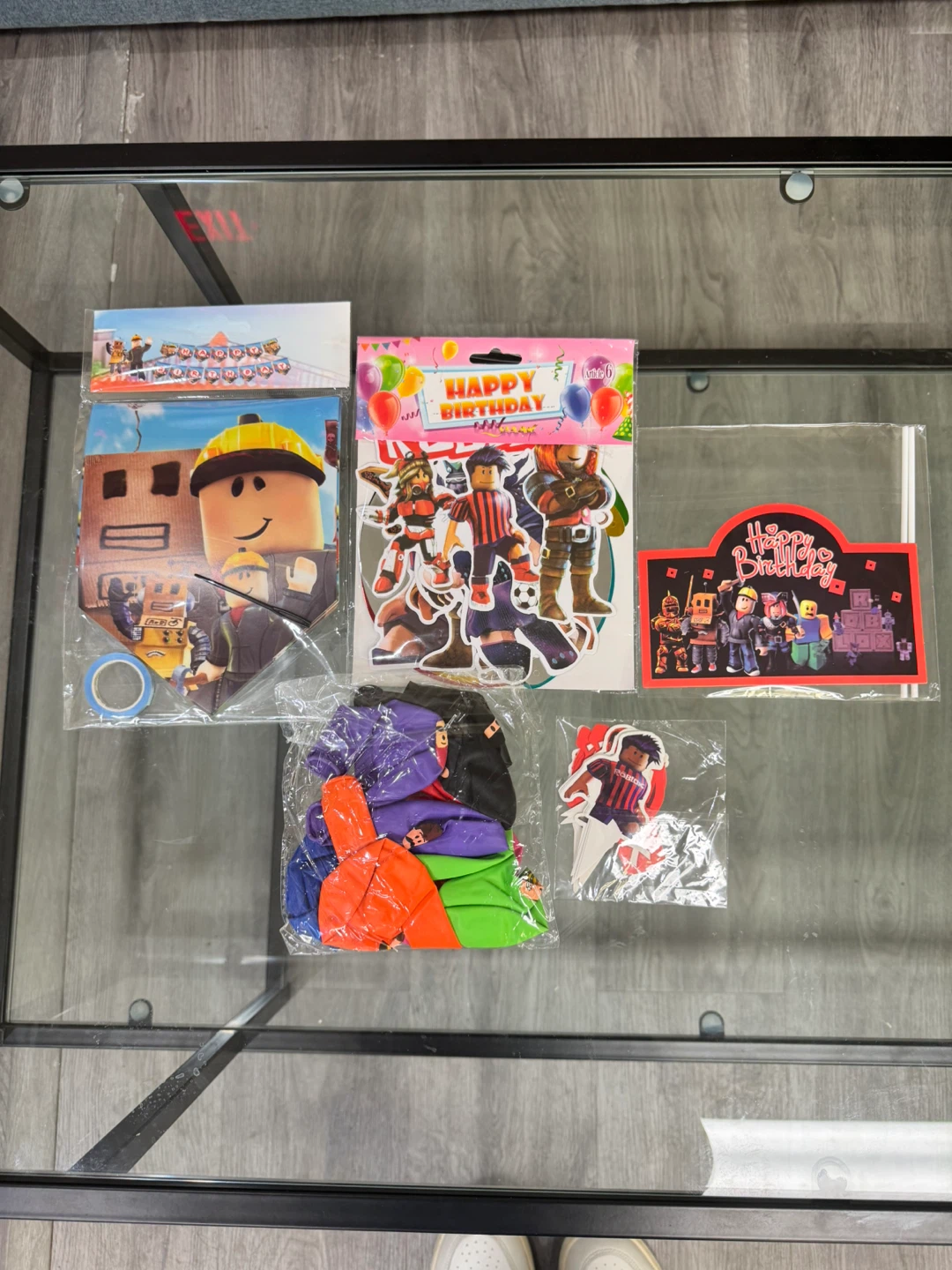 Roblox Theme Birthday Party Decoration Set