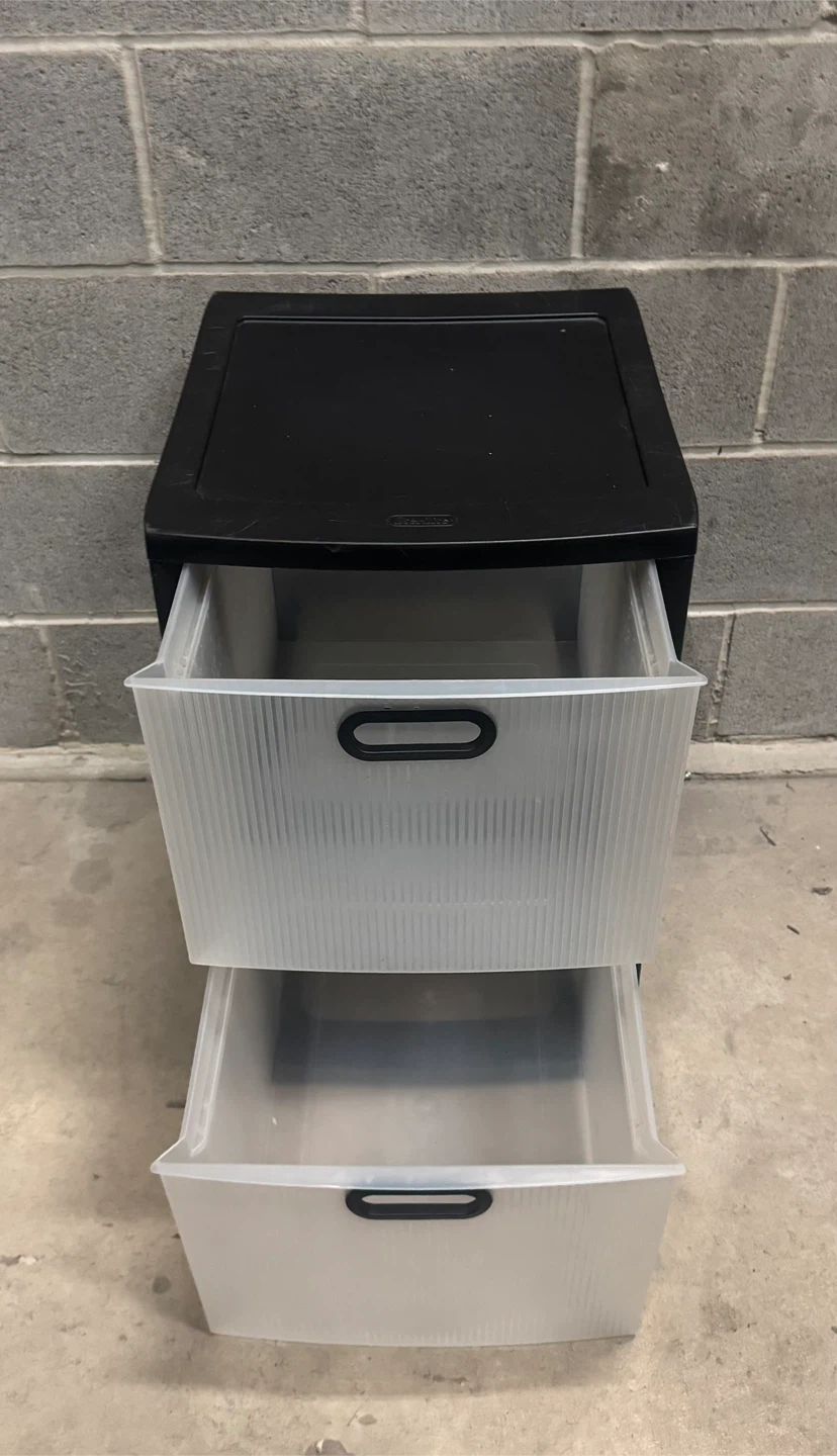 Sterilite Plastic 2 Tier Drawer 16-18-H24.5 - photo 5