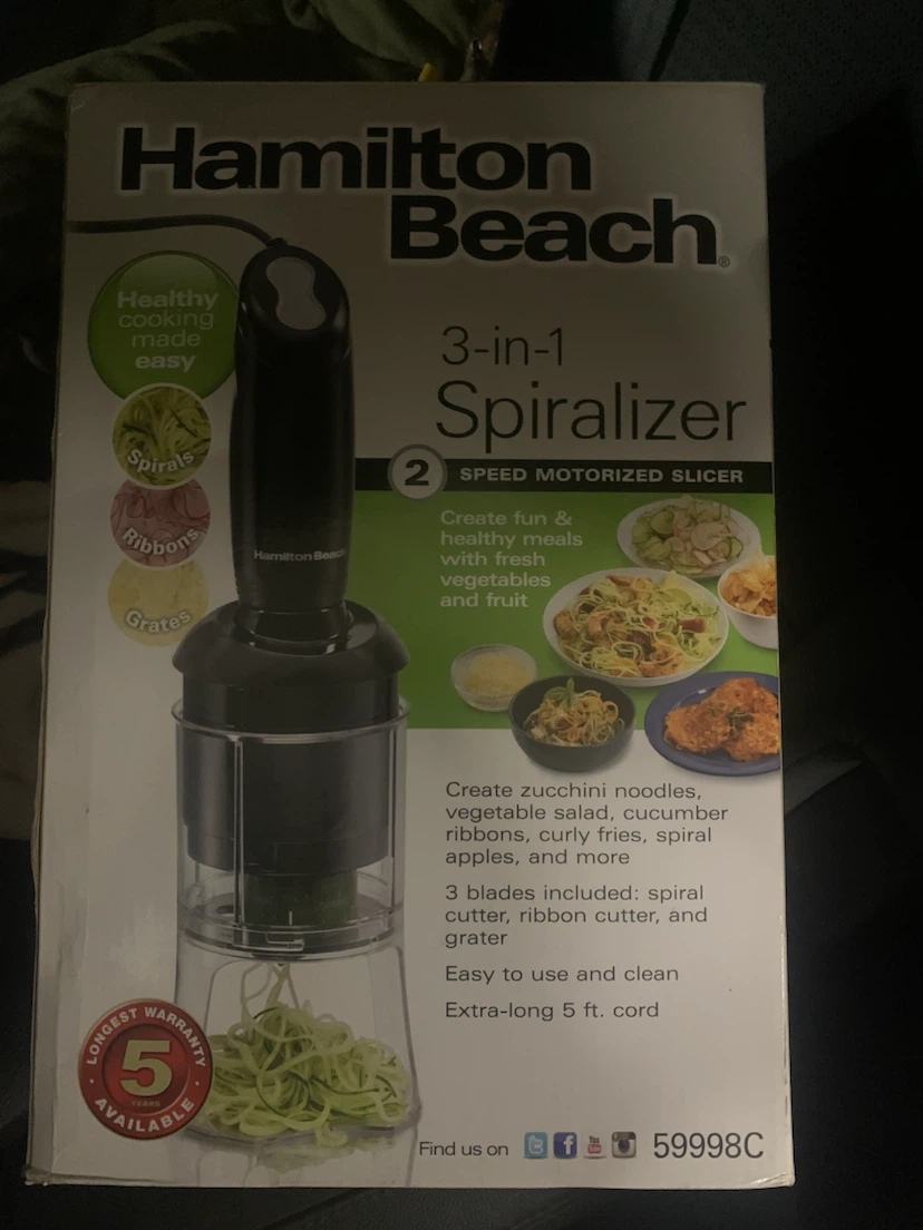 Hamilton Beach 3-in-1 Motorized Spiralizer