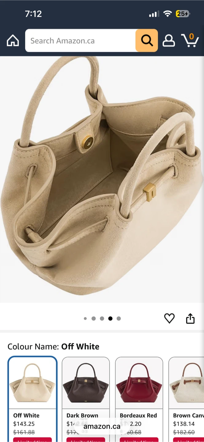 JW PEI Women’s Hana Mini Faux Suede Tote Bag (off white