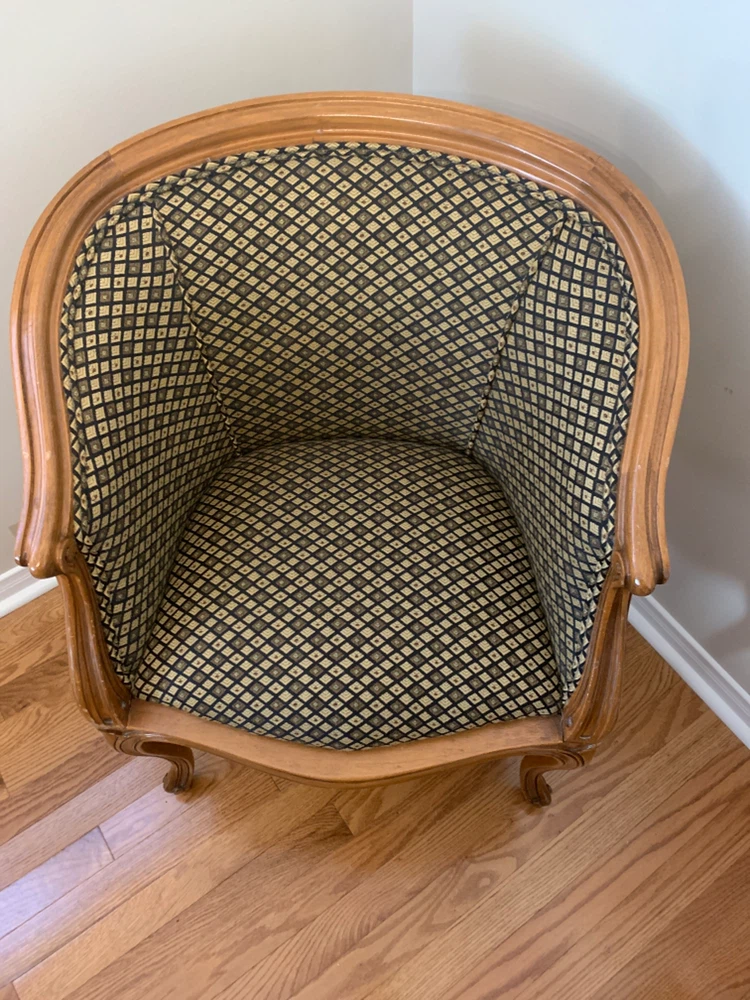 Vintage Barrel Back Accent Chair