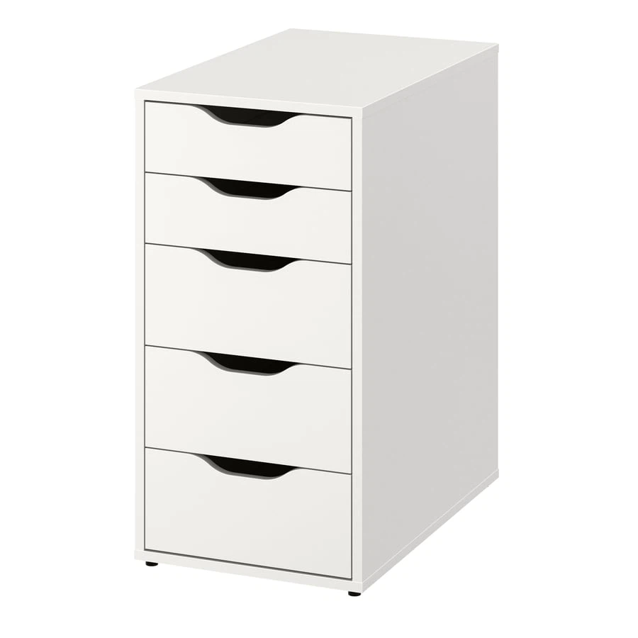 IKEA ALEX desk with white top and wooden legs - photo 3