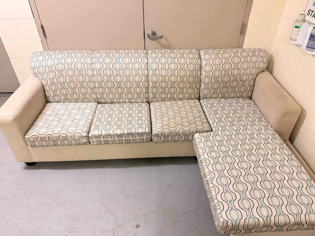Sectional Sofa with Patterned Cushions
