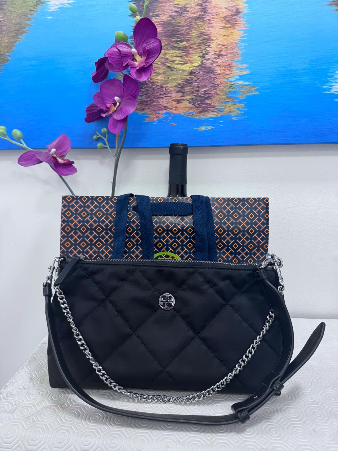Tory Burch Quilted Nylon Shoulder Bag