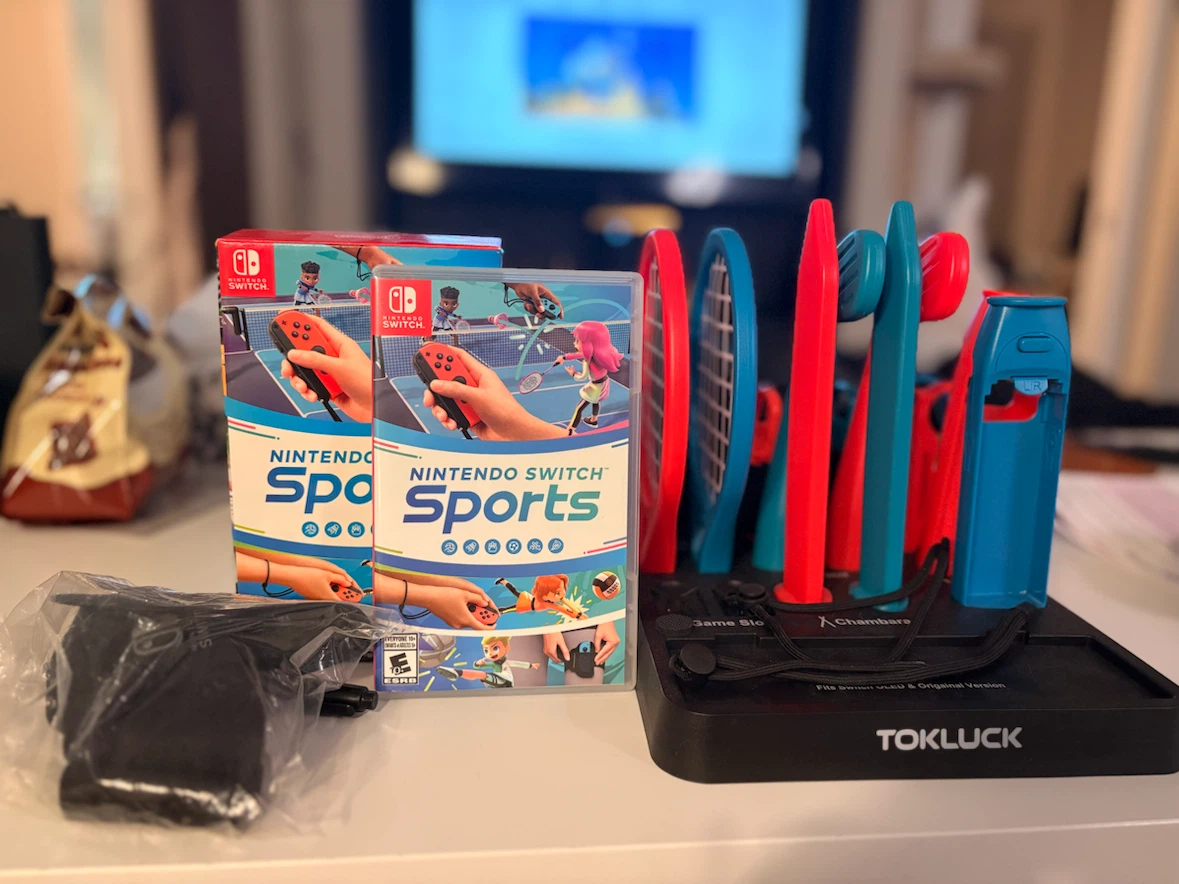 Nintendo Switch Sports bundle with Tokluck accessory kit