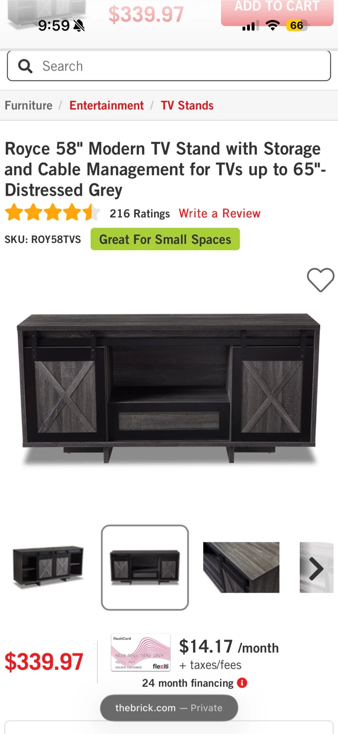 58" Modern TV Stand