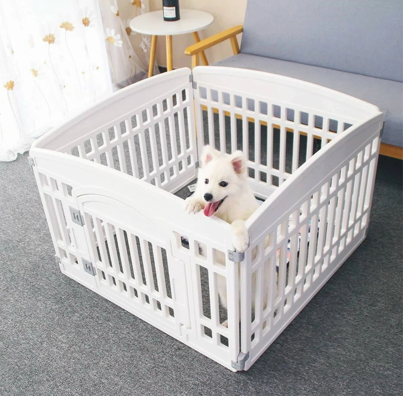 Gupamiga Pet Playpen - 4 Panel / White - photo 2