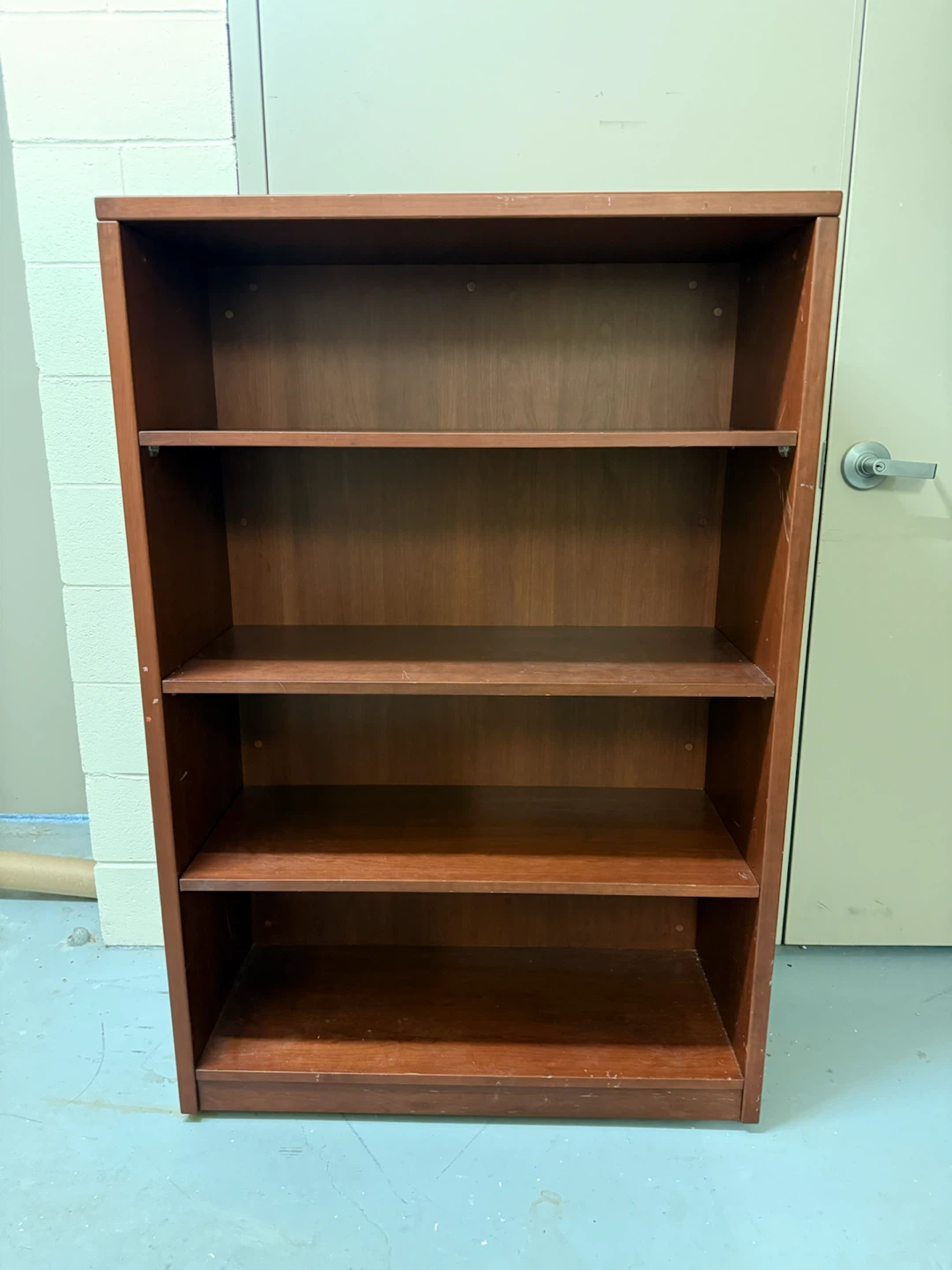 Tall brown wooden shelf - photo 2