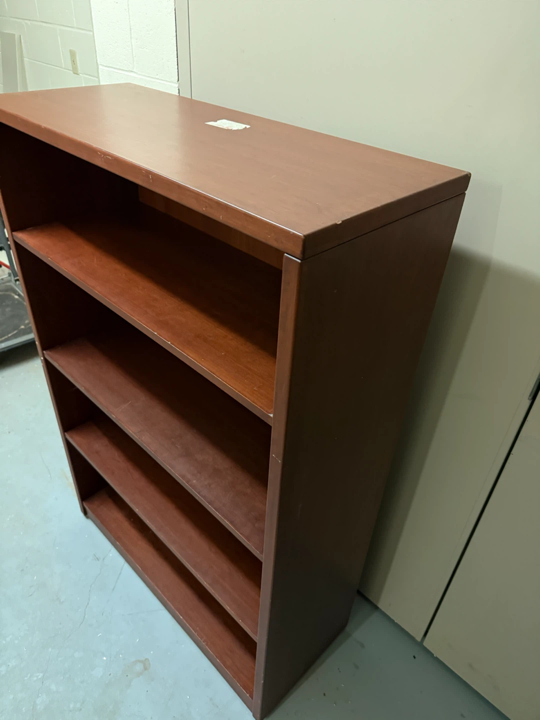 Tall brown wooden shelf - photo 3