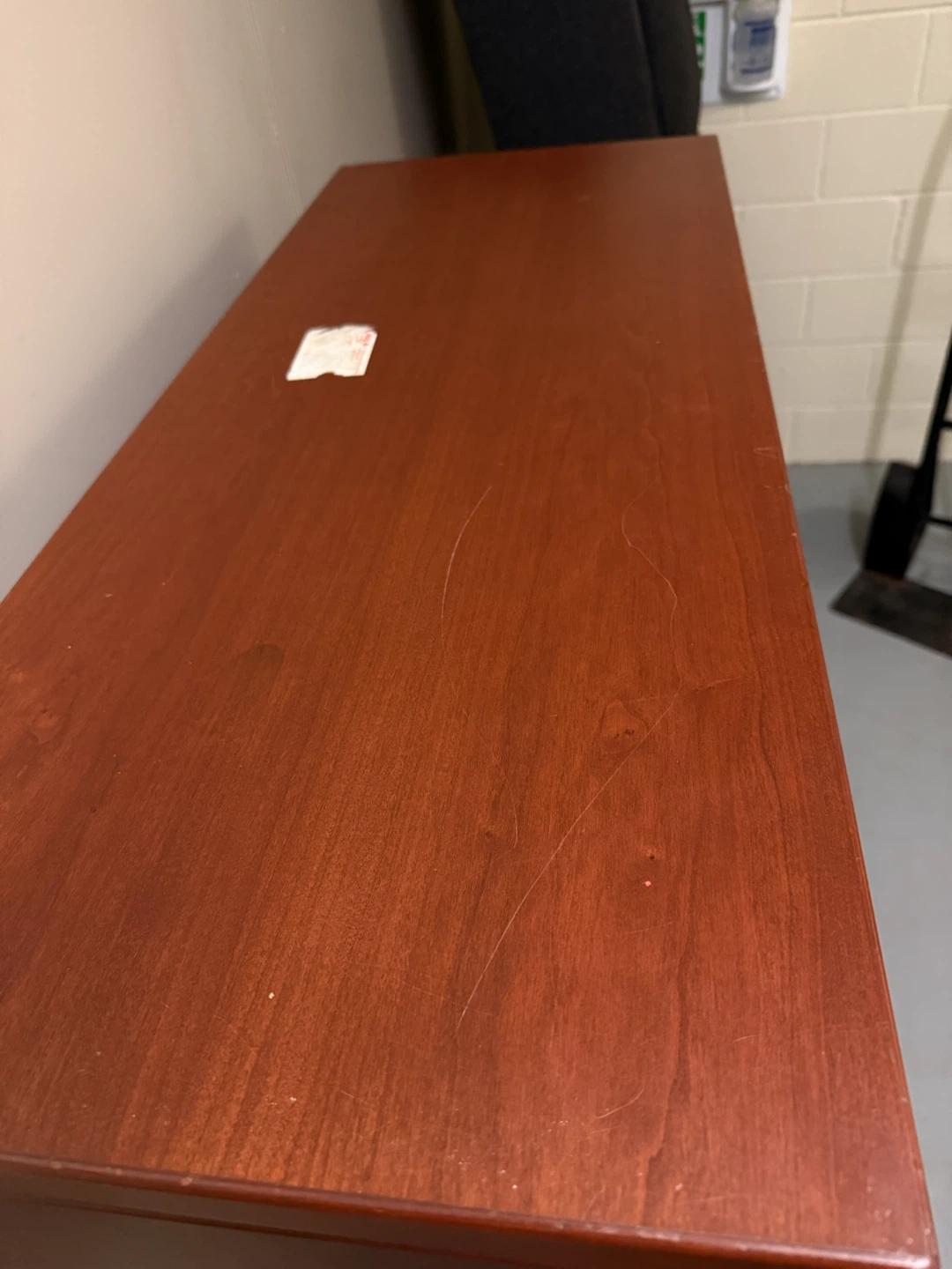 Tall brown wooden shelf - photo 5