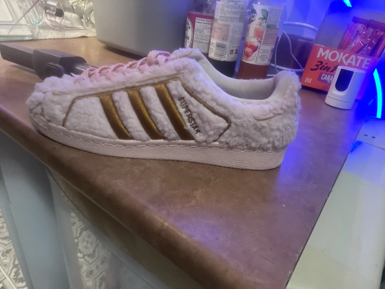 Adidas Superstar Fuzzy Pink Sneakers