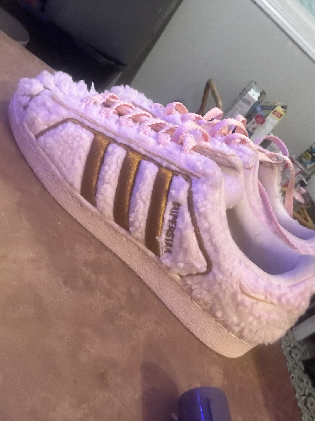 Adidas Superstar Fuzzy Pink Sneakers - photo 2