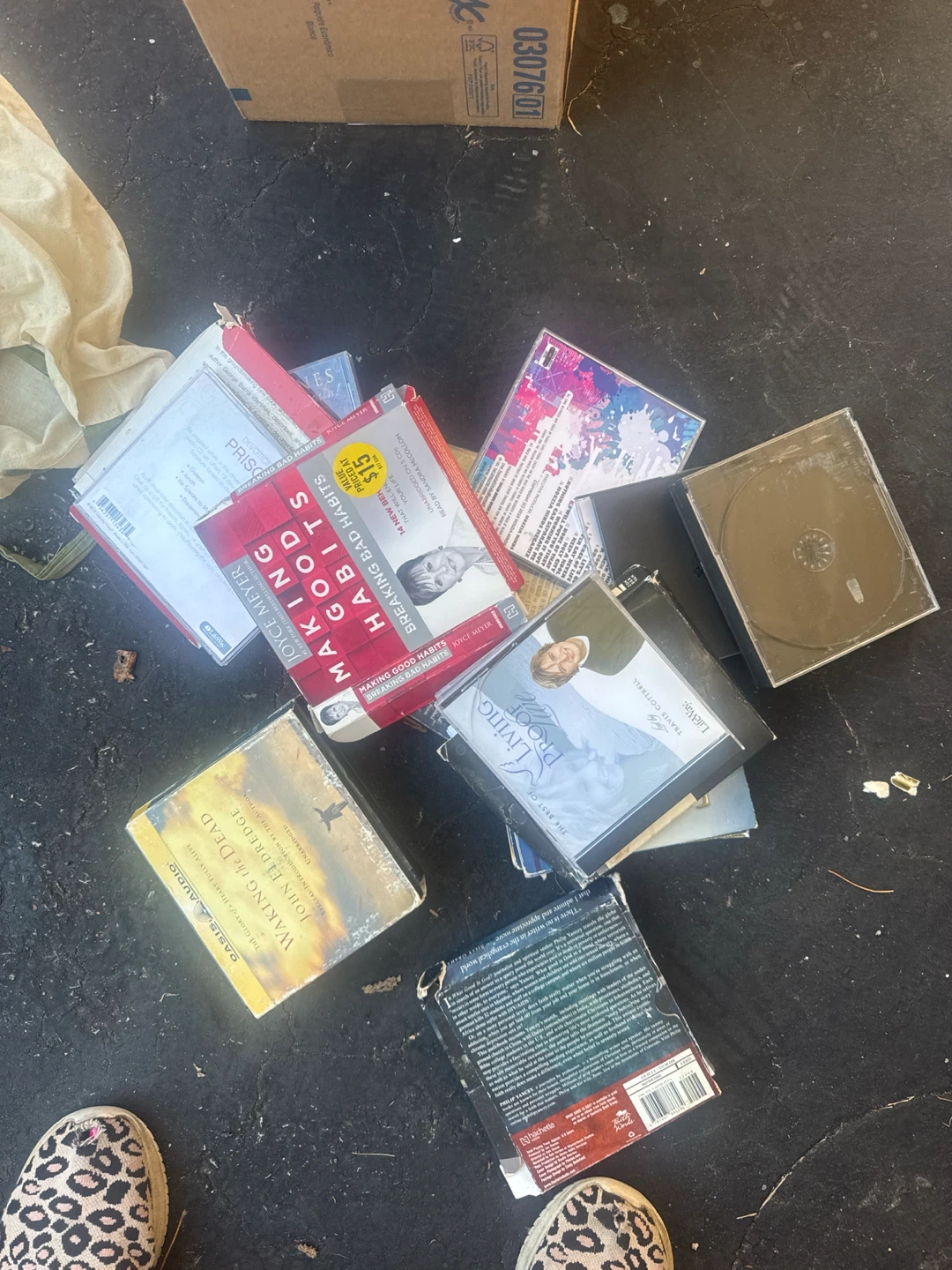 Collection of Christian Audiobooks and Music CDs