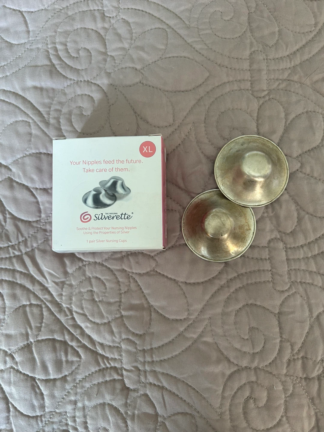Silverette Silver Nursing Cups XL