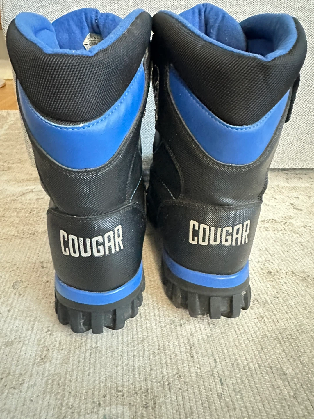 Cougar Kids Winter Boots Black and Blue Size 4 - photo 3