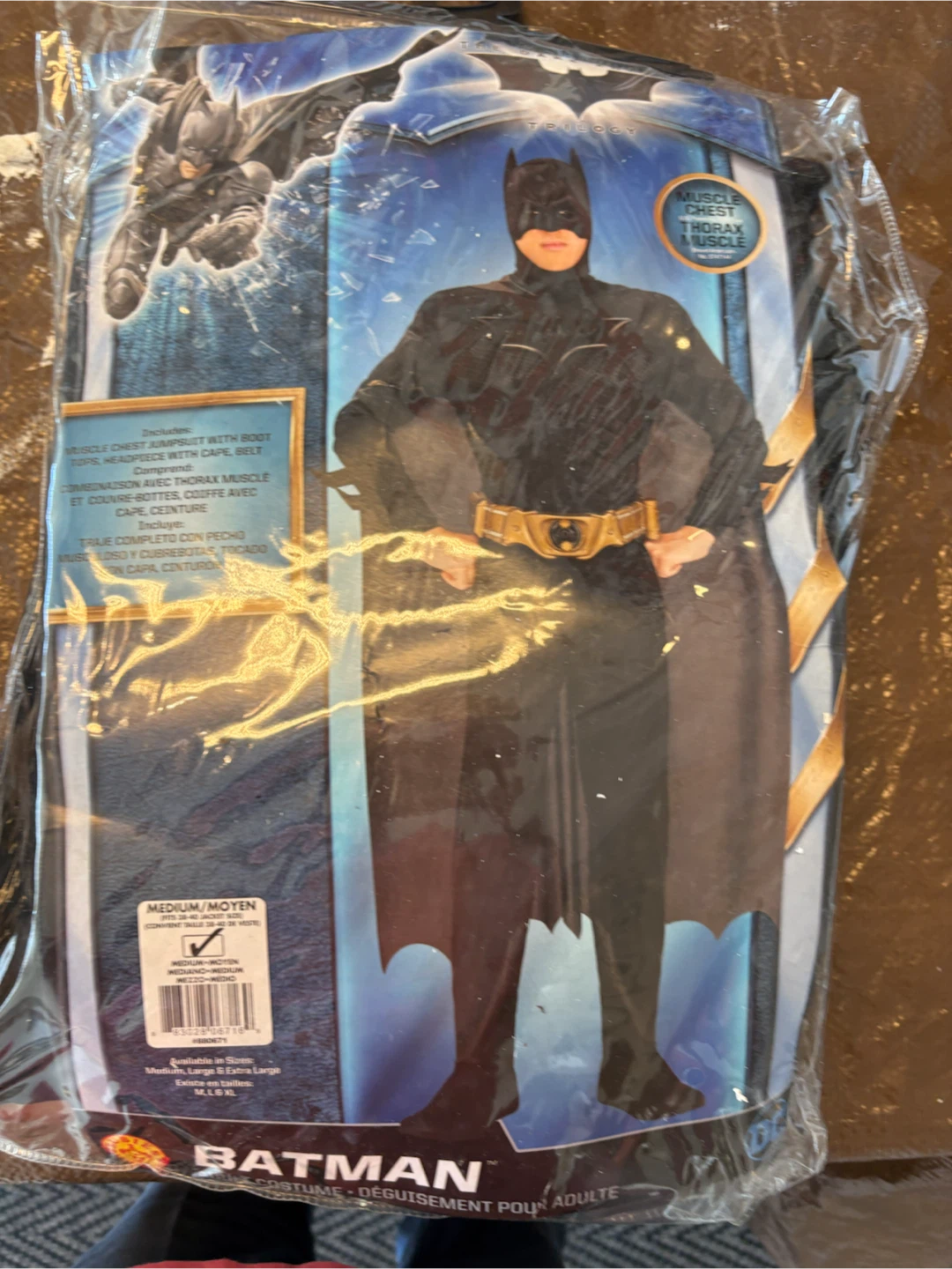 Adult Batman Muscle Chest Costume Medium
