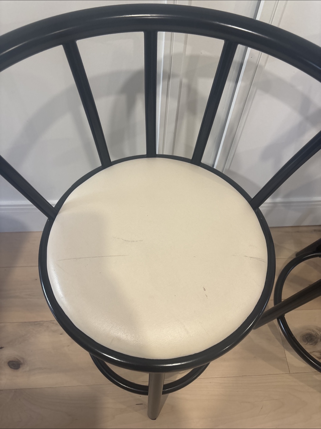 Set of Two Black Metal Bar Stools - photo 2
