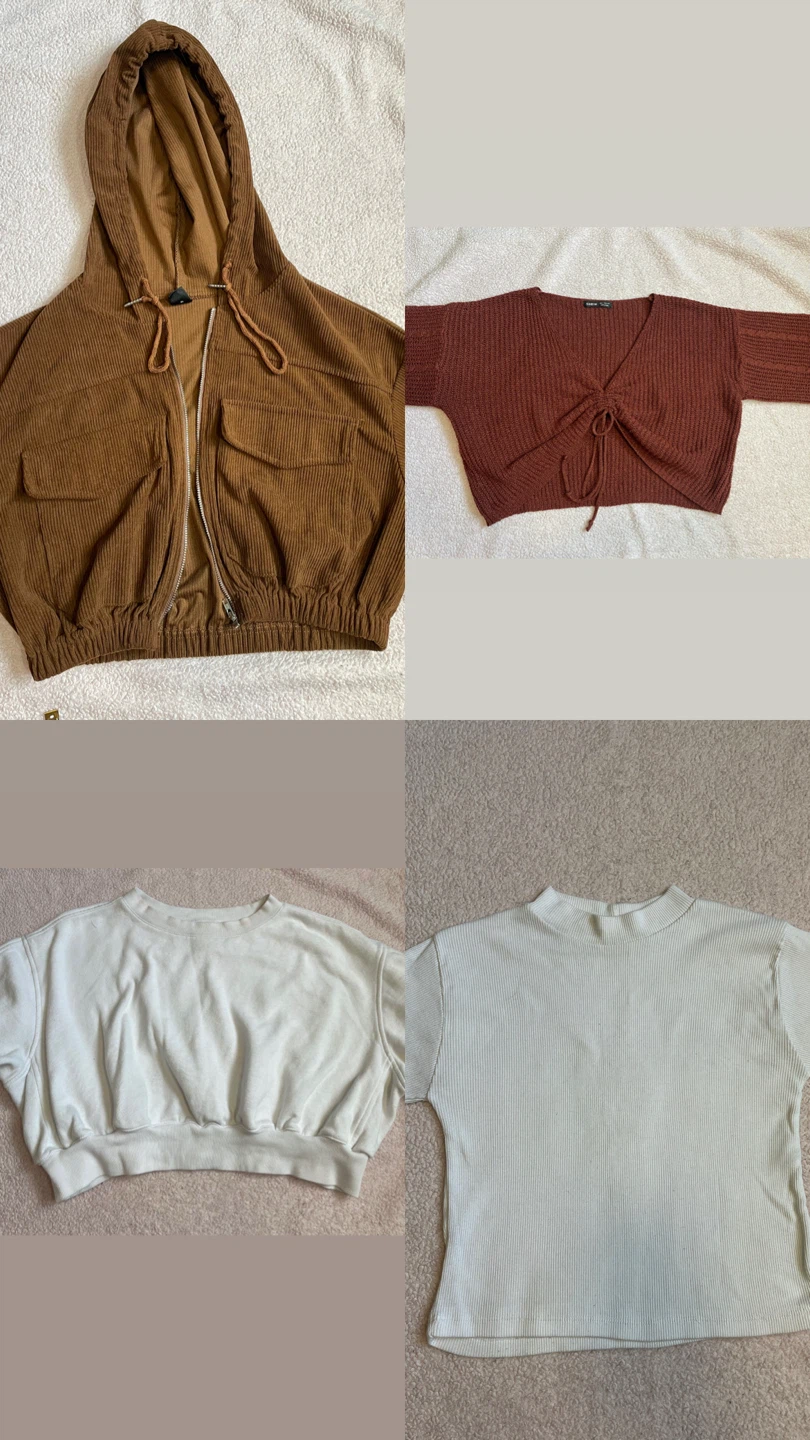4pcs of Assorted Cropped Sweaters XS/S/M