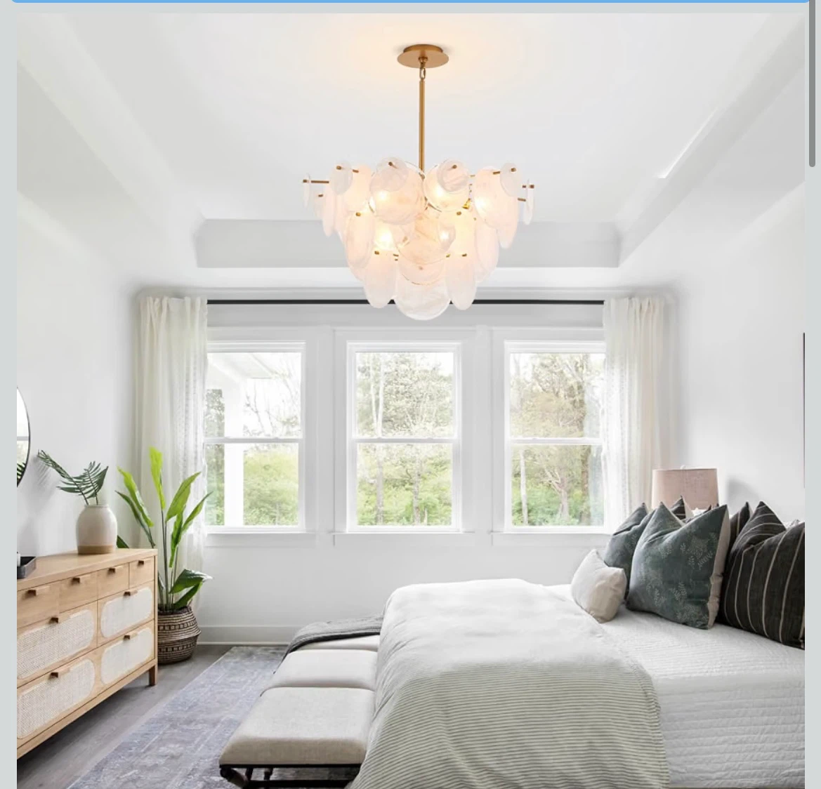 Contemporary Gold and Glass Chandelier - photo 2