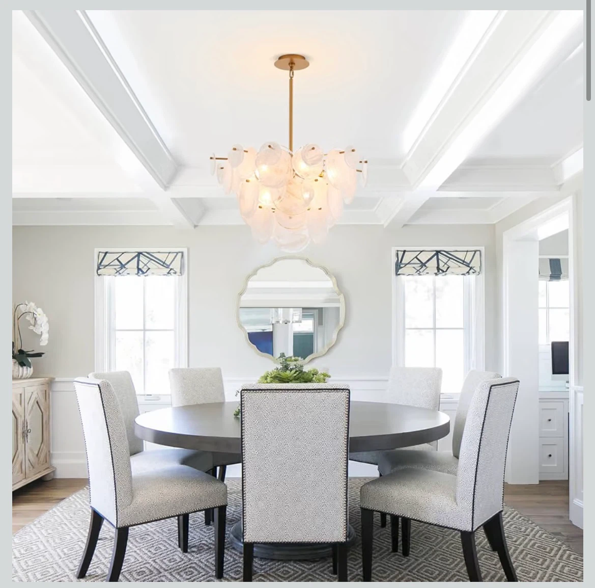 Contemporary Gold and Glass Chandelier - photo 3