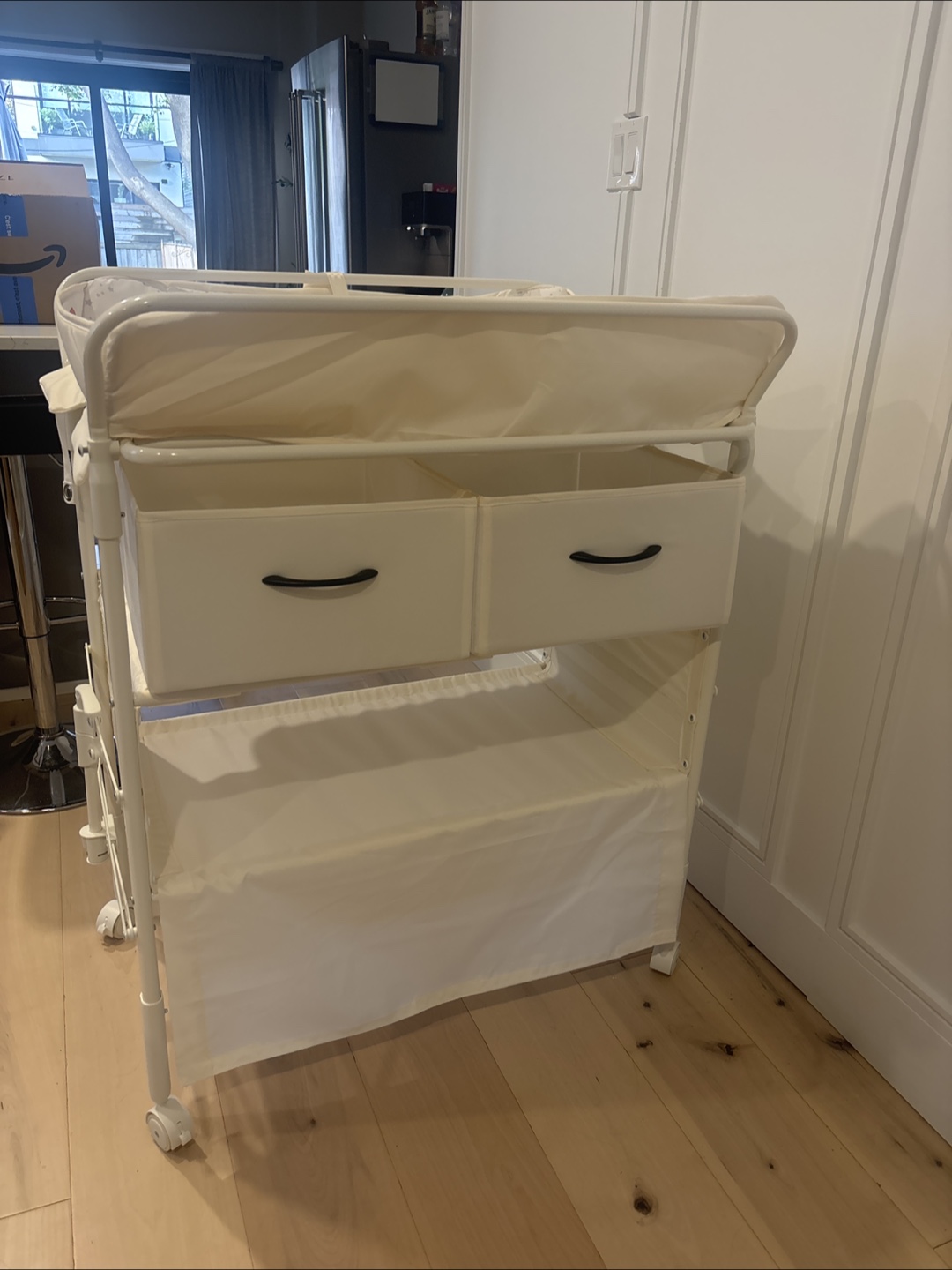White portable Changing Table