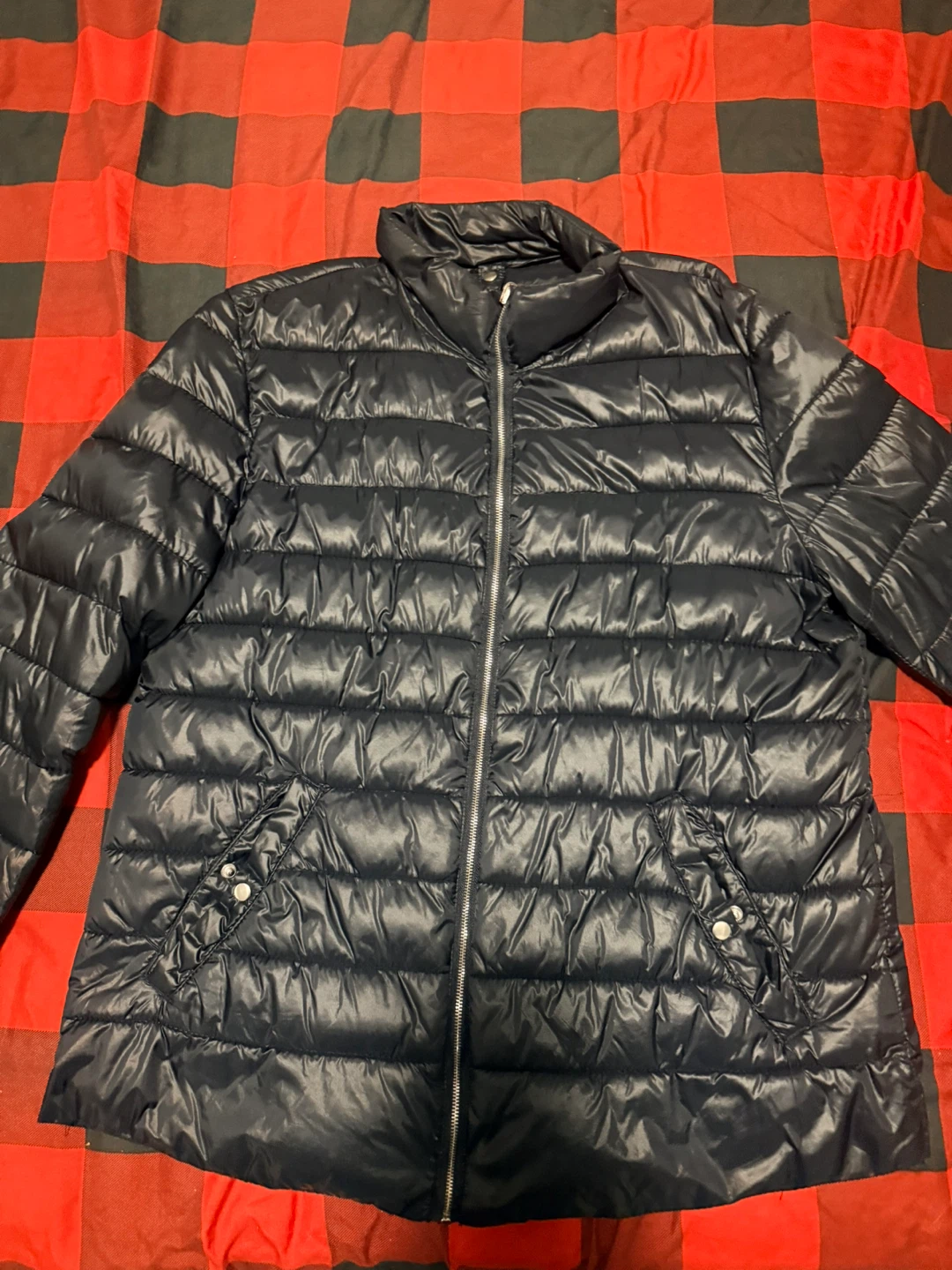 ana A New Approach Navy Puffer Jacket