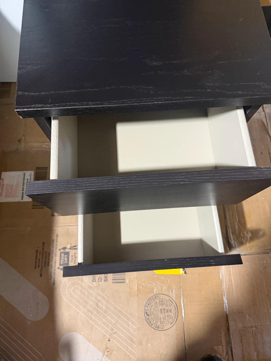 Black 2-Drawer Bedside Table - photo 5