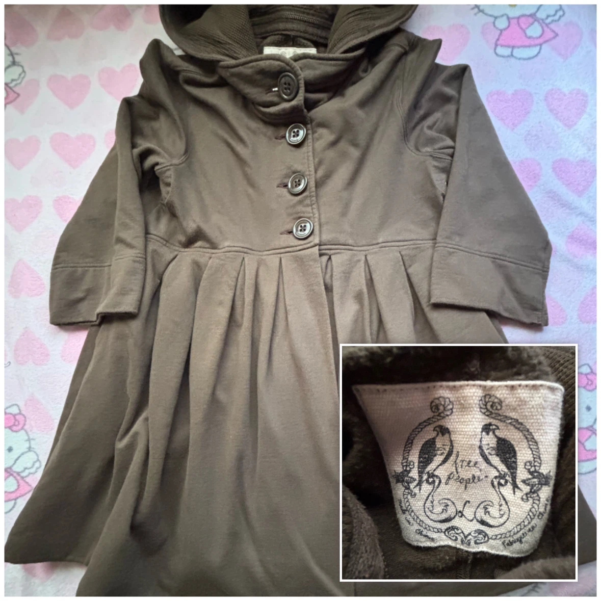 Free People - Olive Hooded Jacket - *Size Women Large*